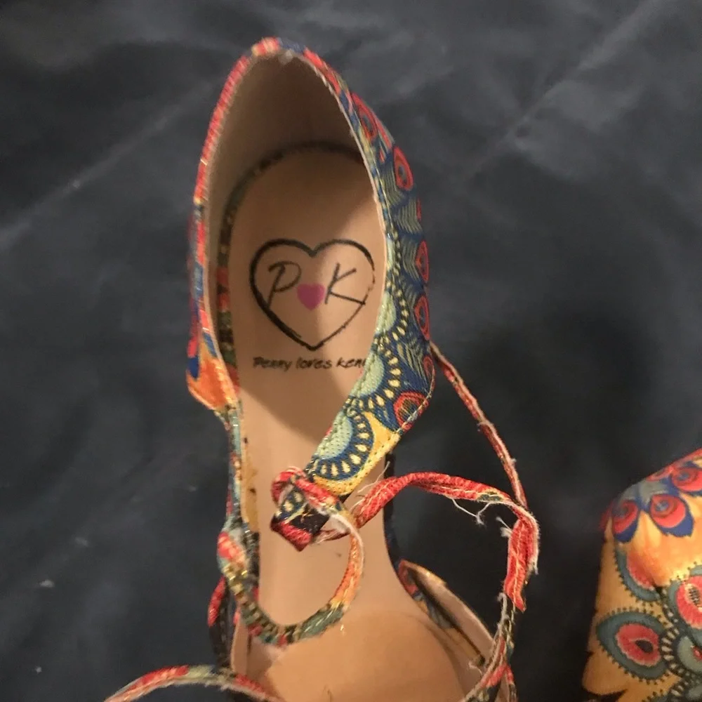 Penny Loves Kenny Multicolor Peacock Heels - Picture 3 of 4